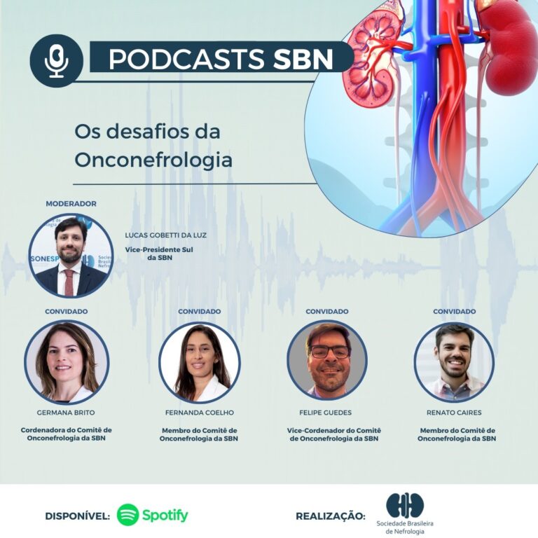 Confira o novo podcast da SBN #60: Os desafios da onconefrologia