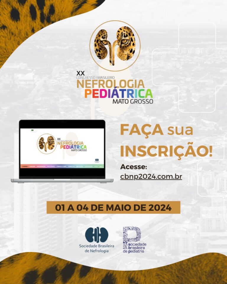 Participe da 20ª edição do Congresso Brasileiro de Nefrologia Pediátrica de 1 a 4 de maio no Hotel Grand Odara, em Cuiabá/MT