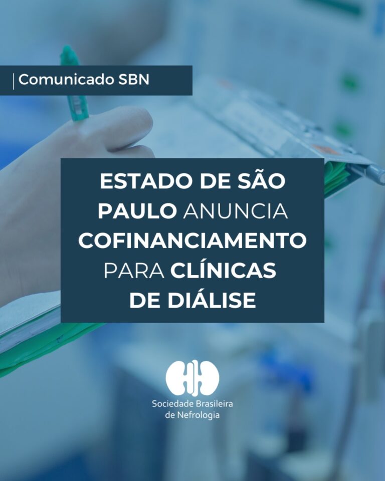 Estado de São Paulo anuncia cofinanciamento para Clínicas de Diálise