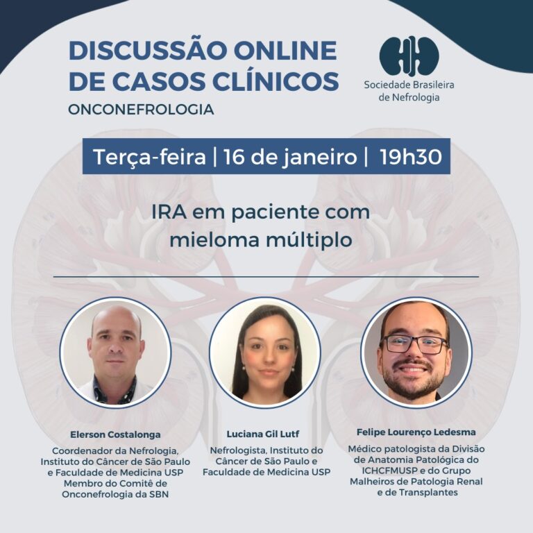 Discussão Online de Casos Clínicos do Departamento de Onconefrologia da SBN