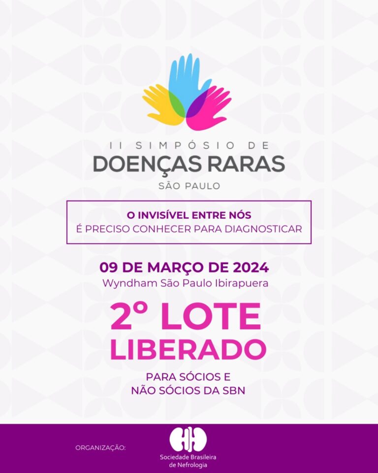 O segundo lote de inscrições para o Simpósio de Doenças Raras já está aberto!