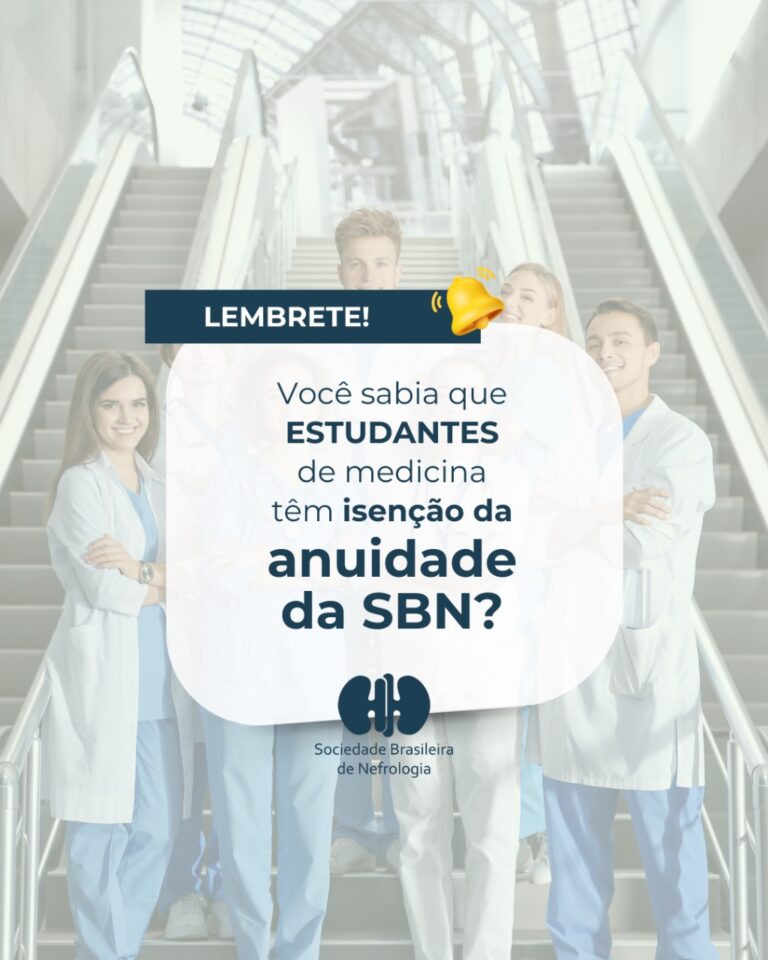 Estudante de medicina tem isenção na anuidade da SBN
