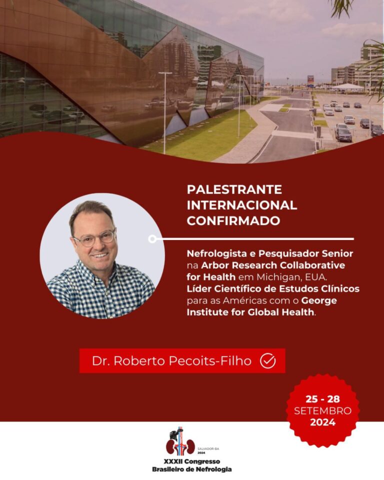 Roberto Pecoits Filho marcará presença no XXXII Congresso Brasileiro de Nefrologia em Salvador, Bahia
