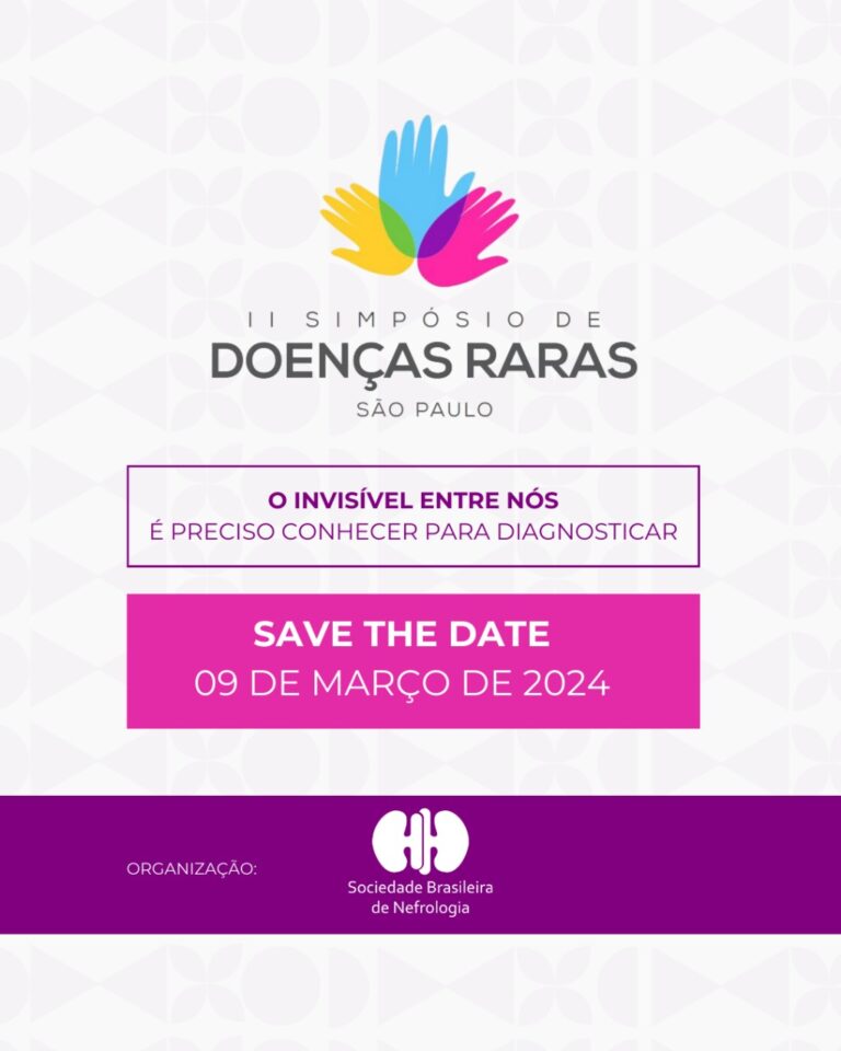 SAVE THE DATE- II Simpósio de Doenças Raras, em São Paulo, no dia 9 de março, sábado