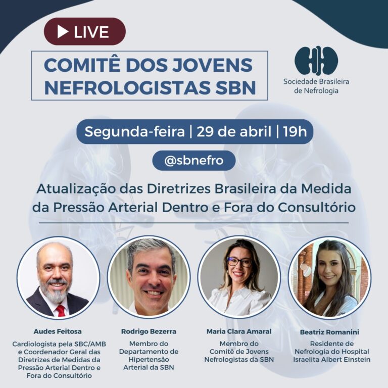 Mais uma live de sucesso do Comitê de Jovens Nefrologistas