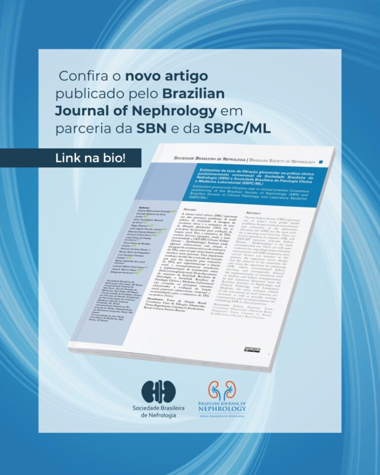 Sociedade Brasileira de Nefrologia e Sociedade Brasileira de Patologia Clínica e Medicina Laboratorial publicam consenso no BJN