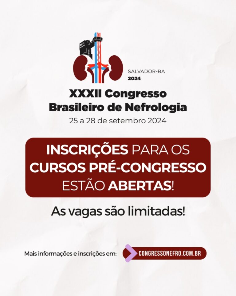 Inscrições abertas, com vagas limitada, para os cursos pré-congresso do XXXII CBN, em Salvador