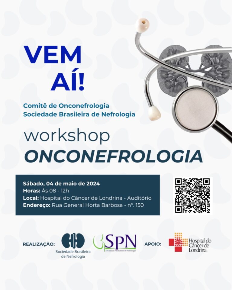 Participe do Workshop promovido pelo Comitê de Onconefrologia da SBN!