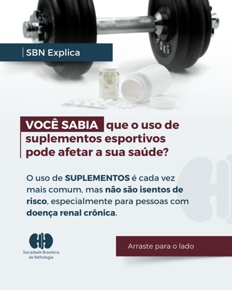 SBN Explica: Suplementos esportivos contêm substâncias que podem ser prejudiciais para pessoas com disfunção renal?