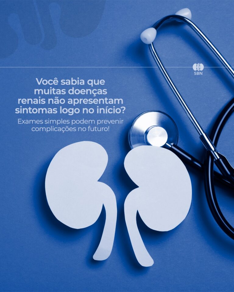 Você sabia que muitas doenças renais não apresentam sintomas logo no início?