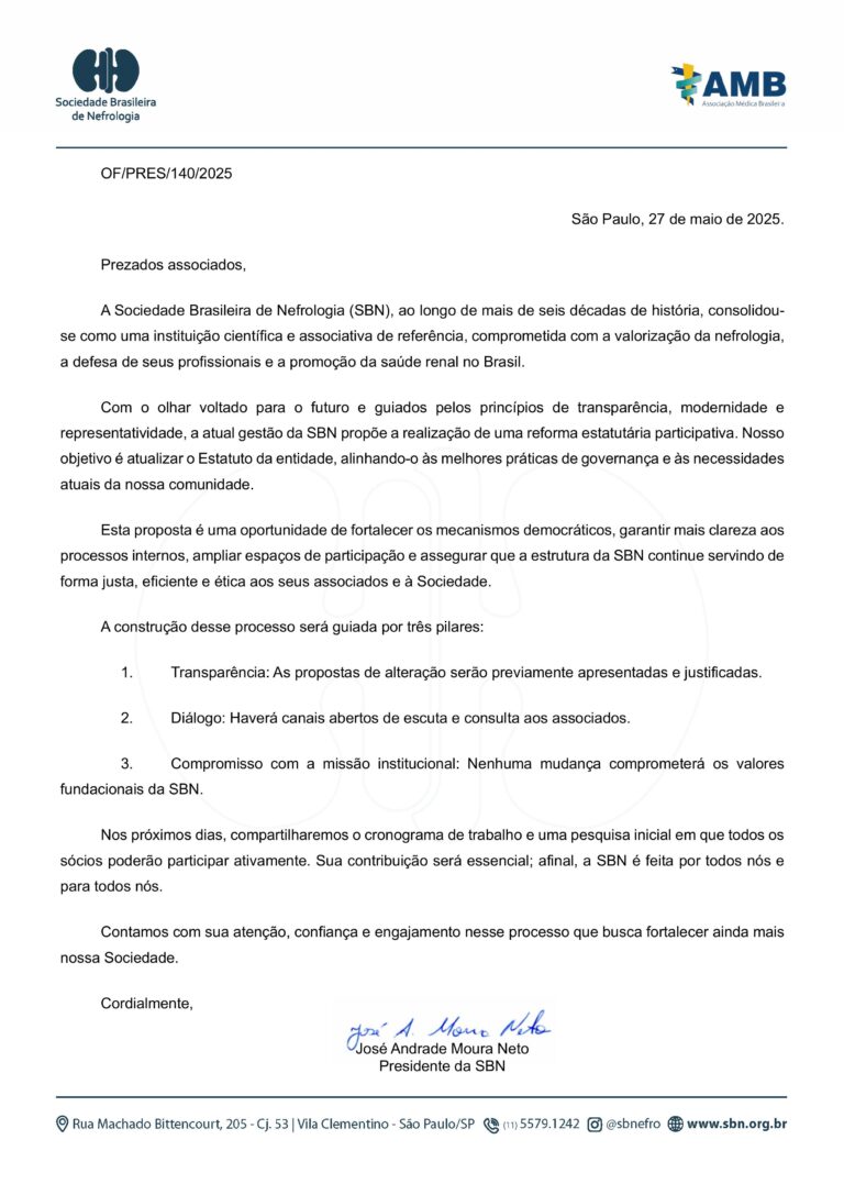 Comunicado aos associados