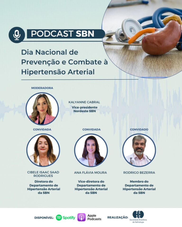 Novo podcast no ar #75!  Episódio especial em celebração ao Dia Nacional de Prevenção e Combate à Hipertensão Arterial