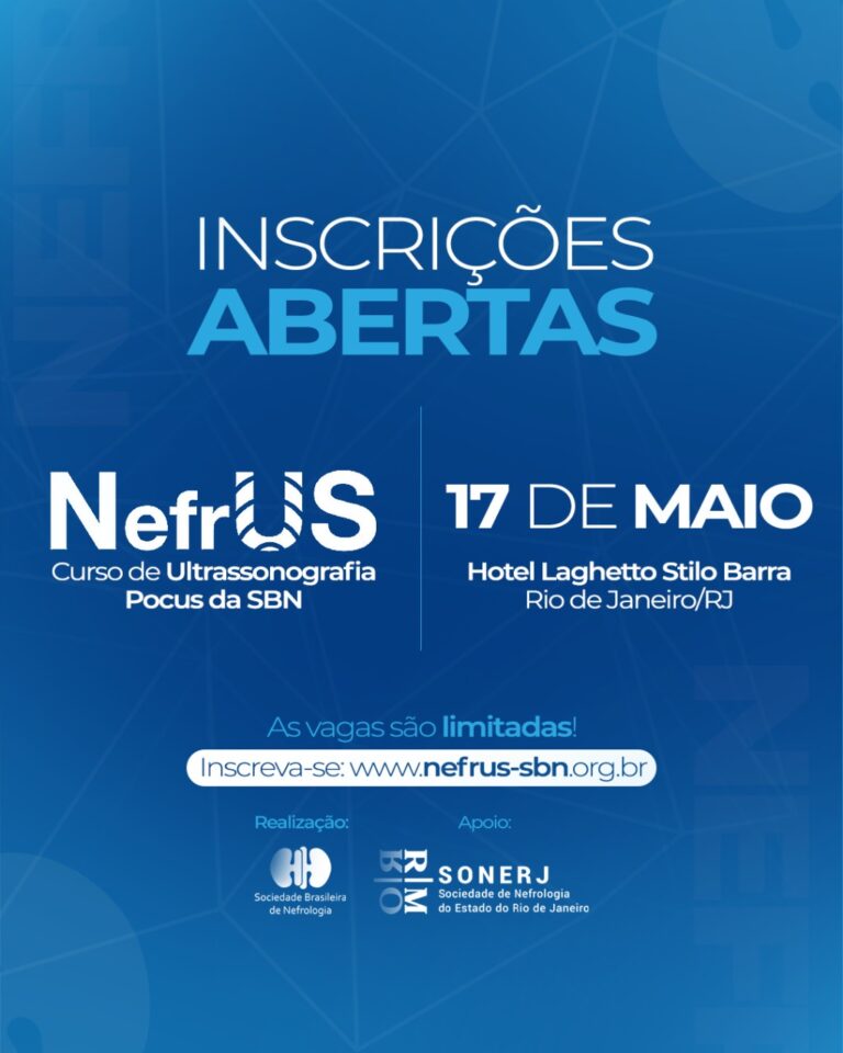 Vem aí a 4ª edição do NefrUS – Curso de Ultrassonografia Pocus da SBN!
