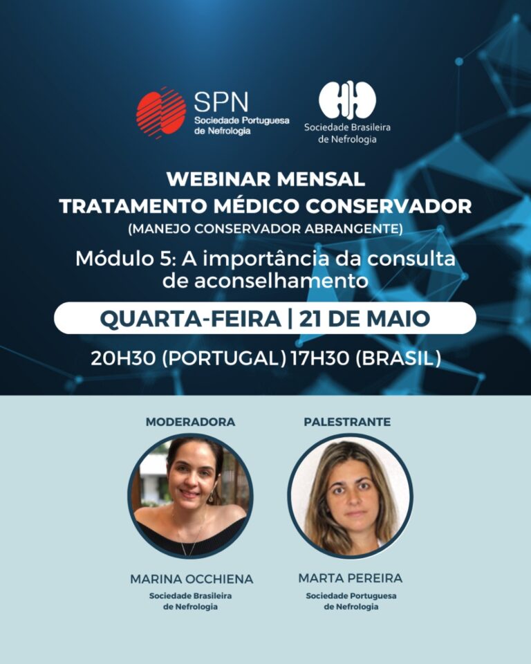 Curso: Tratamento Conservador Abrangente da Doença Renal Crônica! Webinar “A importância da consulta de aconselhamento”