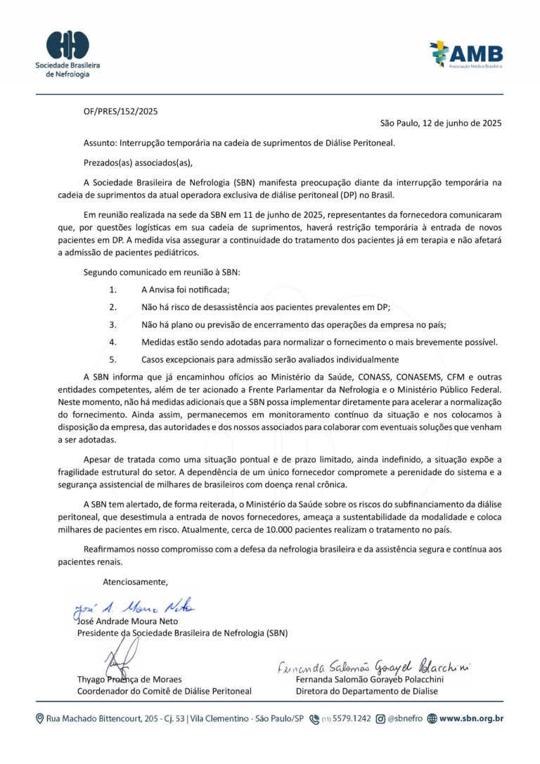 Nota aos associados