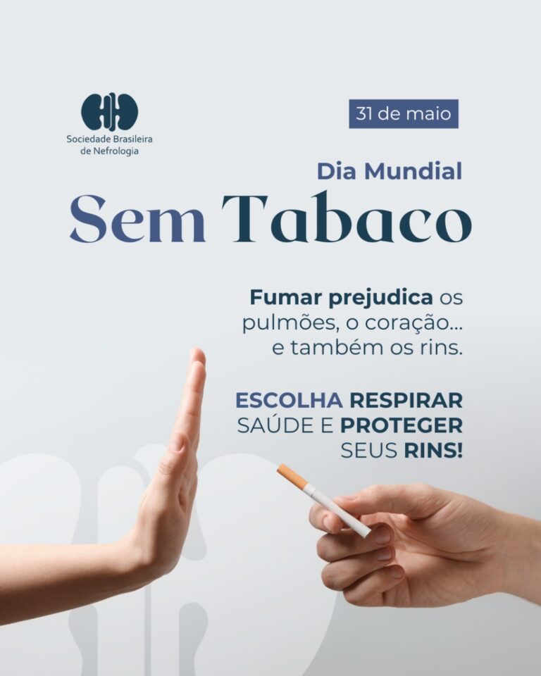 No Dia Mundial Sem Tabaco, um lembrete importante: fumar não afeta apenas os pulmões e o coração, também prejudica seus rins