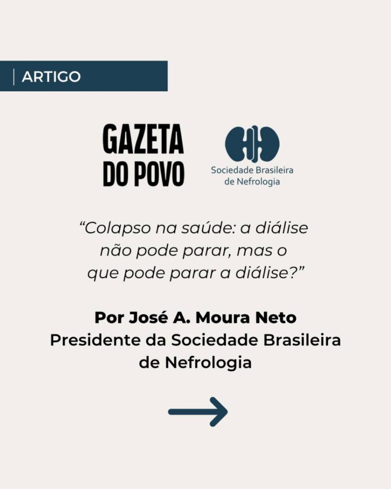 O presidente da SBN, José Moura Neto, assina artigo na Gazeta do Povo com alerta sobre os riscos da não renovação do convênio 01/99