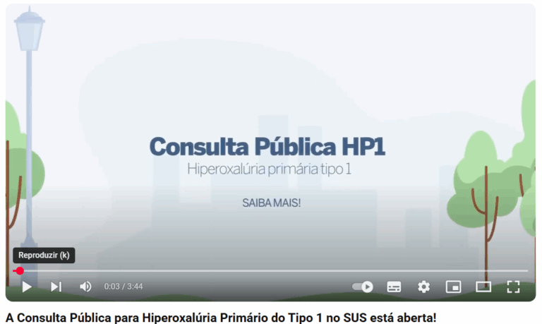 A Consulta Pública que avalia a incorporação de um novo tratamento para Hiperoxalúria Primário do Tipo 1 no SUS está aberta