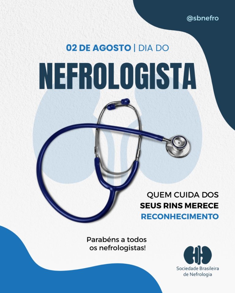 Hoje, 2 de agosto, celebramos o Dia do Nefrologista. Nosso reconhecimento e gratidão a esses profissionais!