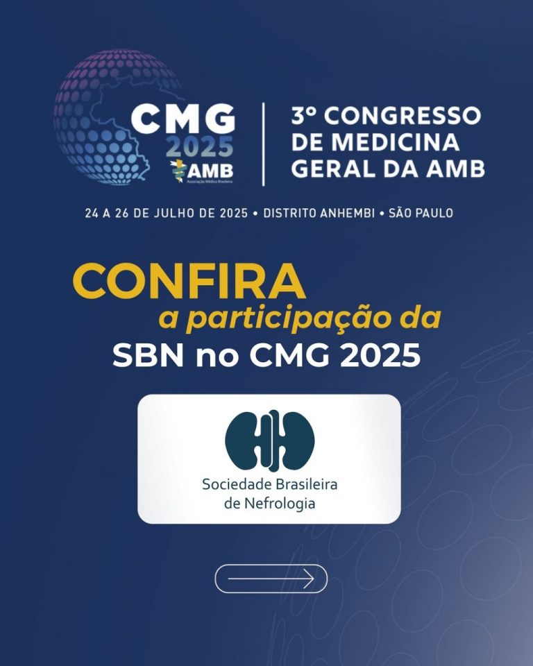 A Sociedade Brasileira de Nefrologia estará presente no CMG 2025!