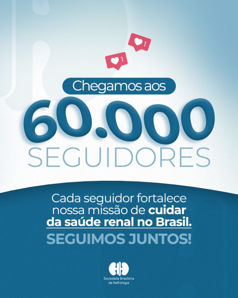 SBN alcança 60 mil seguidores no instagram e reforça compromisso com a saúde renal e a ciência