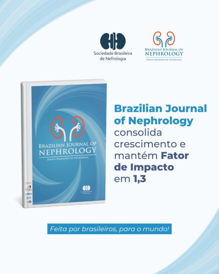 O Brazilian Journal of Nephrology, periódico da Sociedade Brasileira de Nefrologia, consolida crescimento e mantém seu Fator de Impacto em 1,3 em 2024