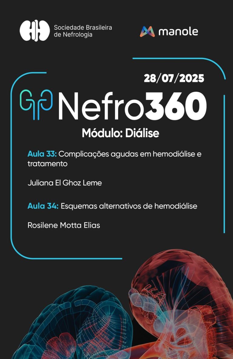 As aulas 33 e 34 do módulo “Diálise” do curso Nefro 360 já estão disponíveis na plataforma!