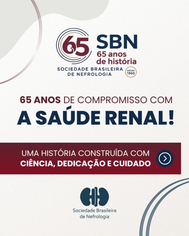 SBN celebra 65 anos de ciência, cuidado e compromisso com a nefrologia no Brasil