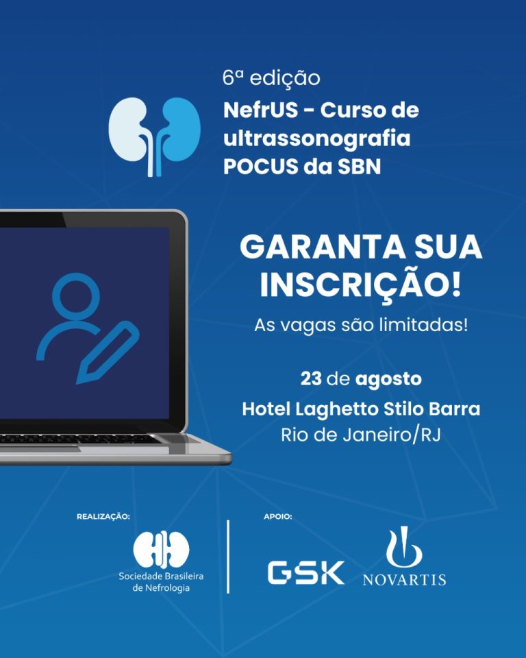 Já garantiu sua participação na 6ª edição do NefrUS – Curso de Ultrassonografia Pocus da SBN?