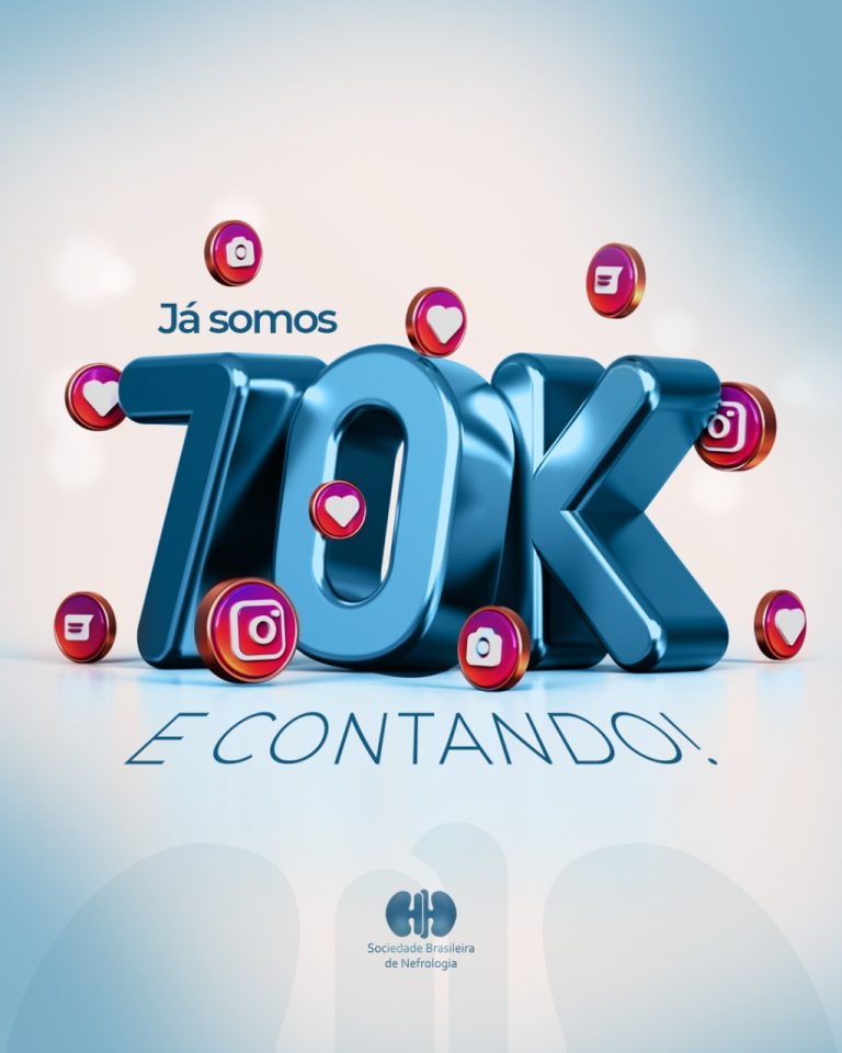 Chegamos a 70 mil seguidores no Instagram: juntos, estamos popularizando a Nefrologia!
