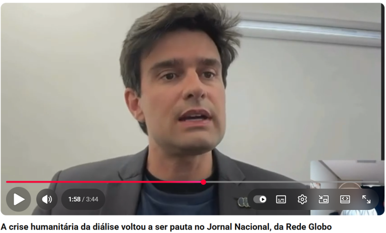 SBN expõe no Jornal Nacional a crise humanitária da diálise no Brasil