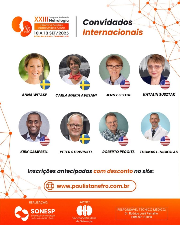 Congresso Paulista de Nefrologia 2025 terá presença de especialistas internacionais de destaque