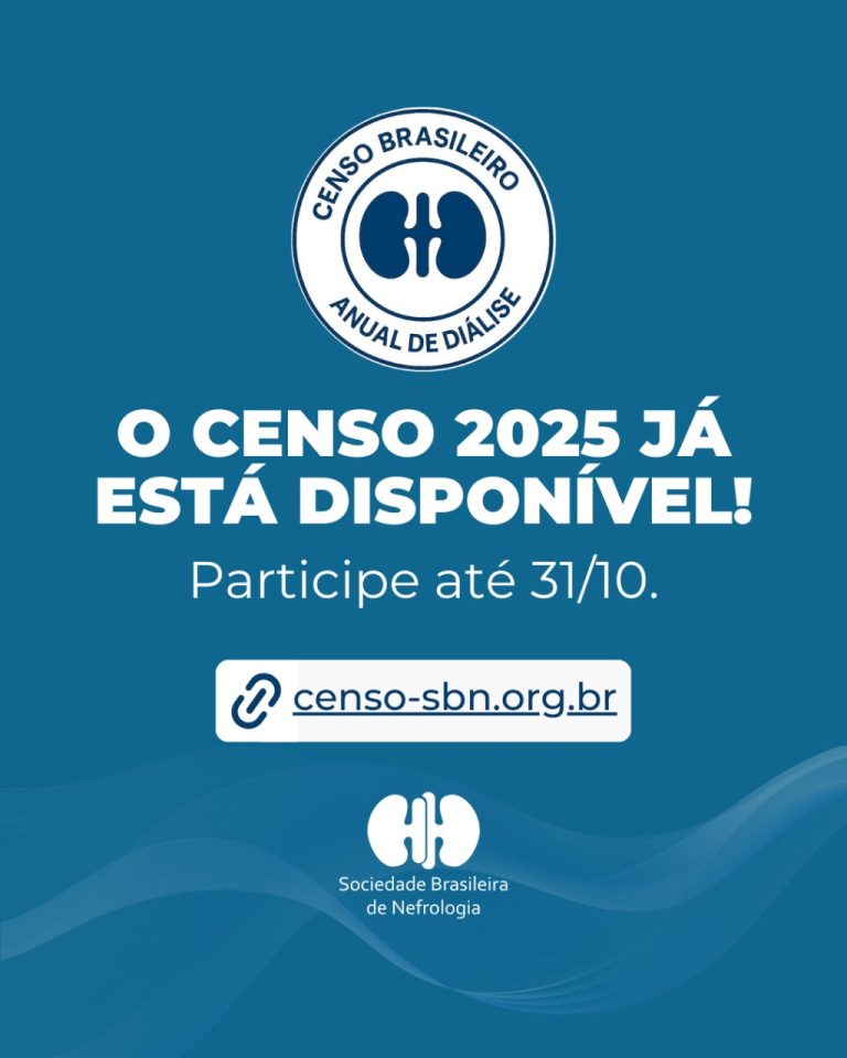 Censo SBN 2025 já disponível! Contribua para fortalecer a nefrologia e o cuidado renal no Brasil