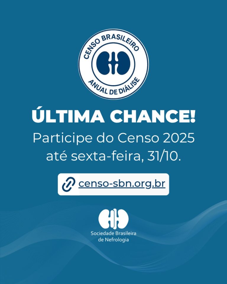 Participe do Censo SBN 2025 e ajude a fortalecer a nefrologia e o cuidado renal no Brasil