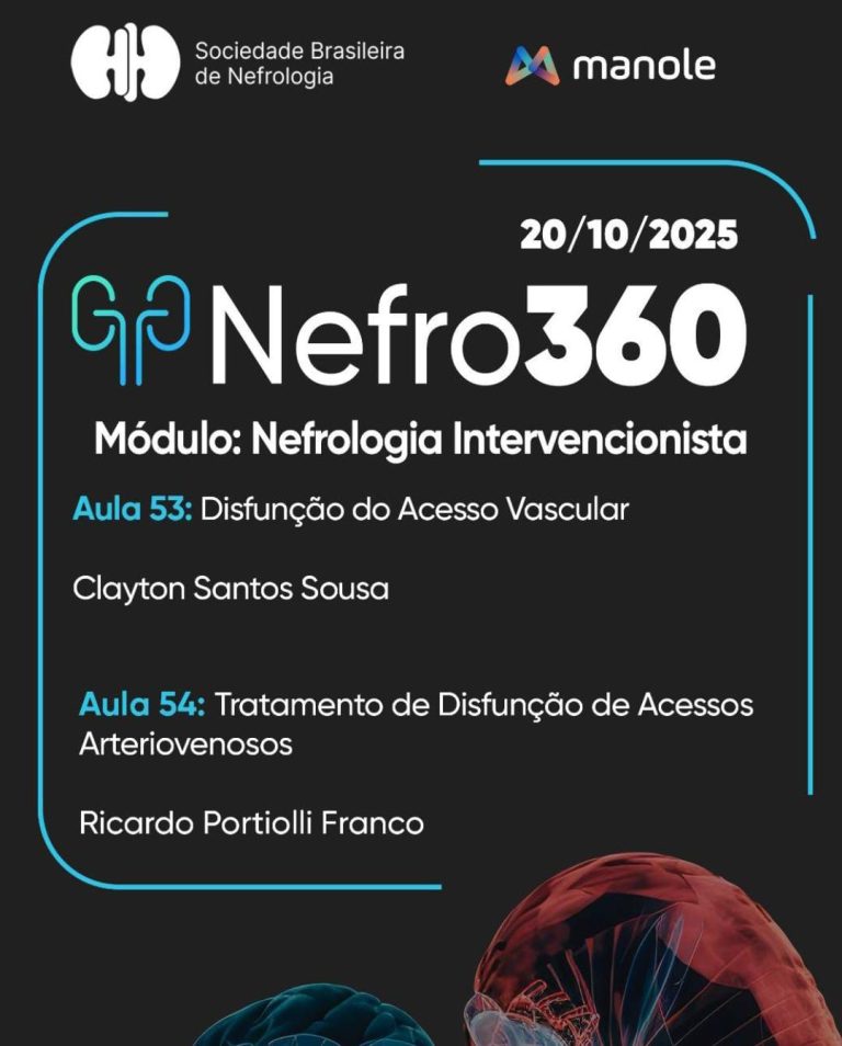 As aulas 53 e 54 do módulo 6 do Nefro360 da SBN chegaram à plataforma