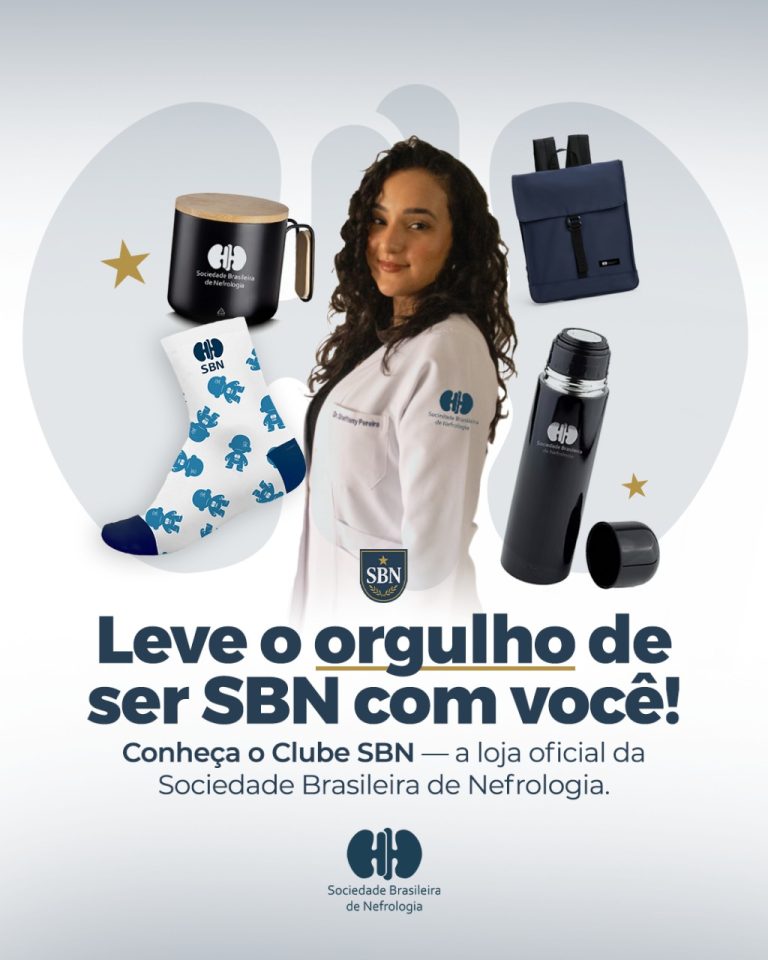 Clube SBN: produtos oficiais celebram o compromisso e o orgulho de fazer parte da nefrologia brasileira