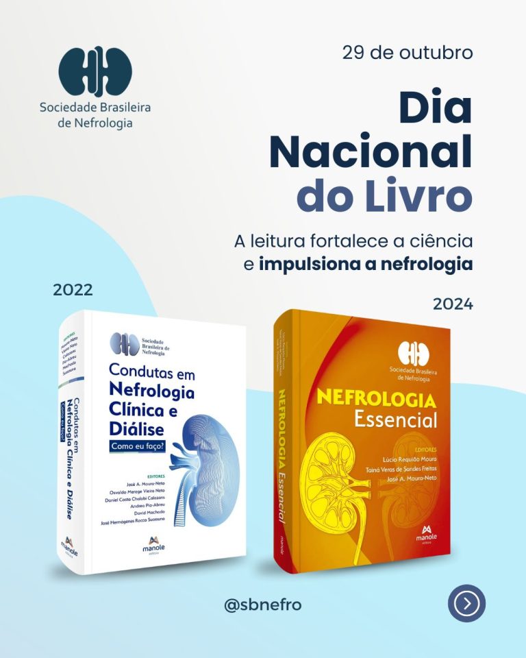 No Dia Nacional do Livro, SBN celebra o conhecimento e destaca novas obras que fortalecem a Nefrologia brasileira