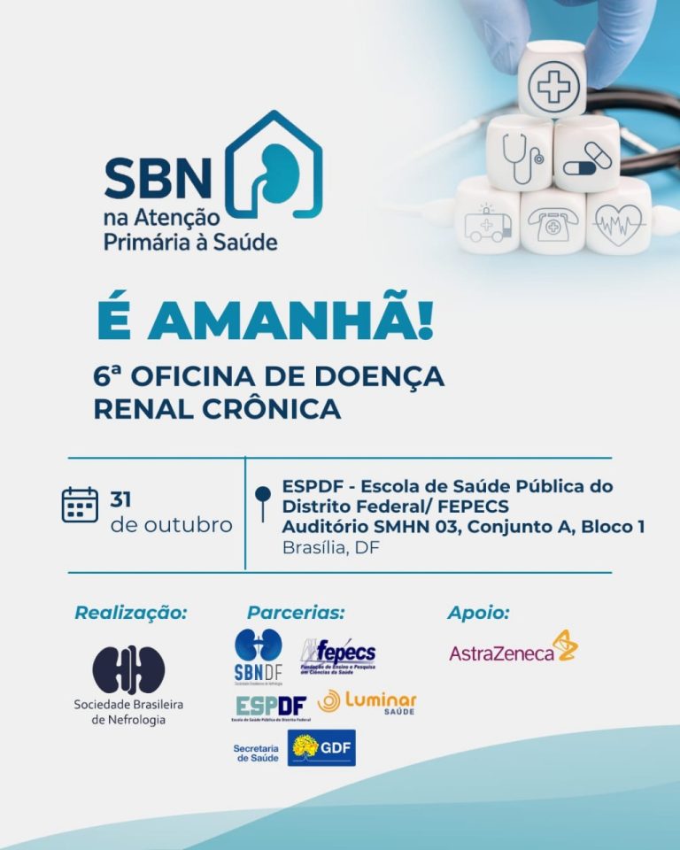 Sexta-feira (31/10) aconteceu a 6ª edição da Oficina de Doença Renal Crônica do projeto SBN na Atenção Primária à Saúde