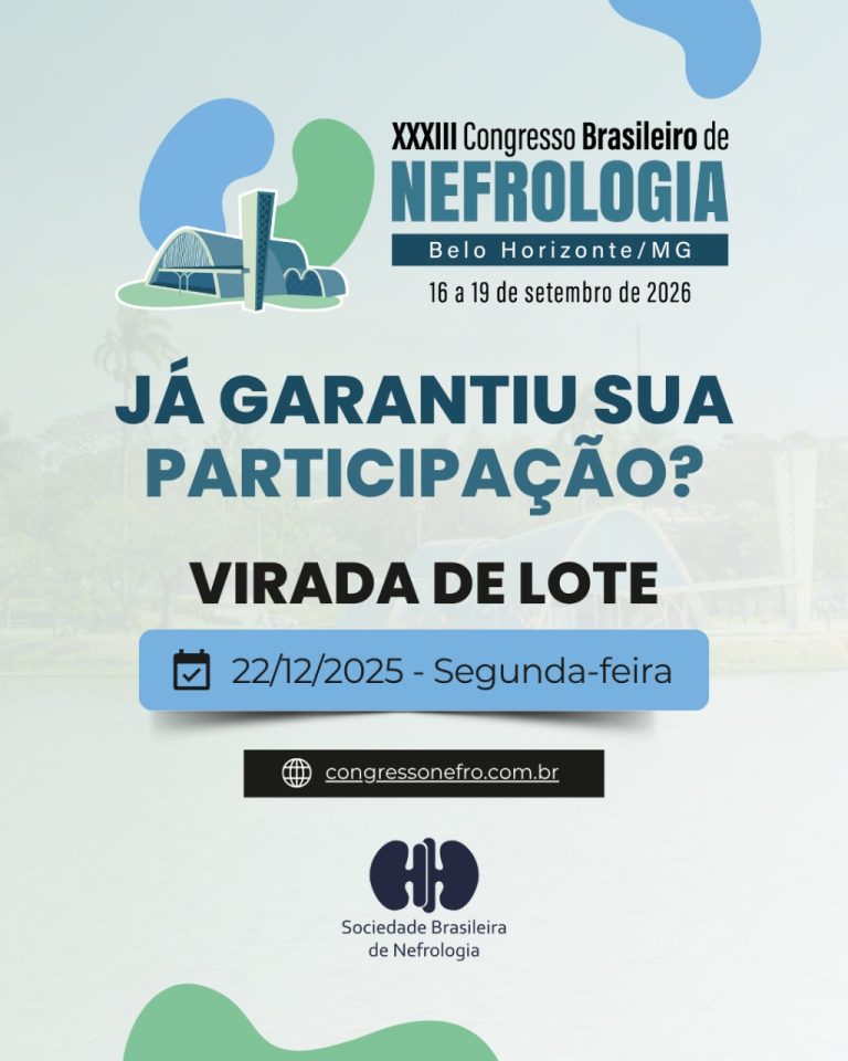 Virada de lote chegando para o Congresso Brasileiro de Nefrologia
