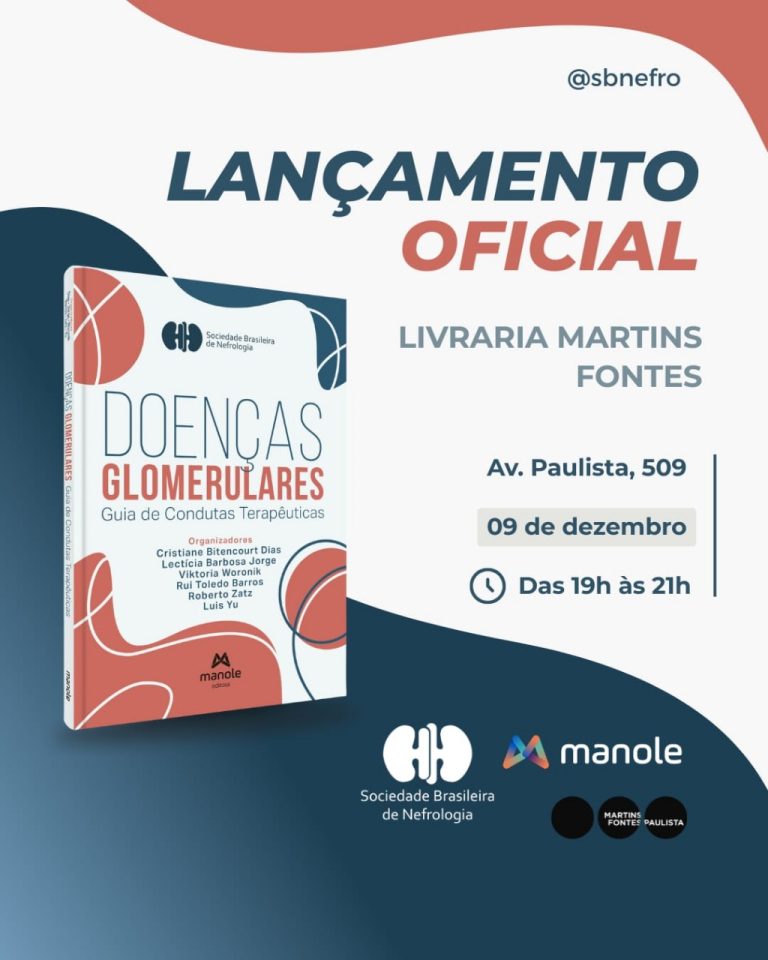 SBN lança o livro “Doenças Glomerulares: Guia de Condutas Terapêuticas” em evento especial na Av. Paulista