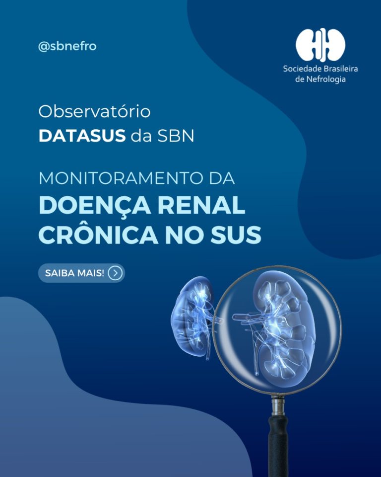 SBN divulga nova atualização do Observatório DATASUS com panorama nacional da doença renal no SUS