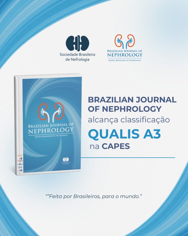 Brazilian Journal of Nephrology alcança classificação A3 na CAPES