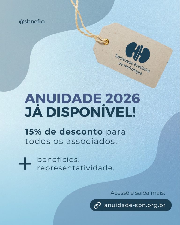 A anuidade SBN 2026 já está disponível e com uma ótima notícia: 15% de redução no valor para todos os associados