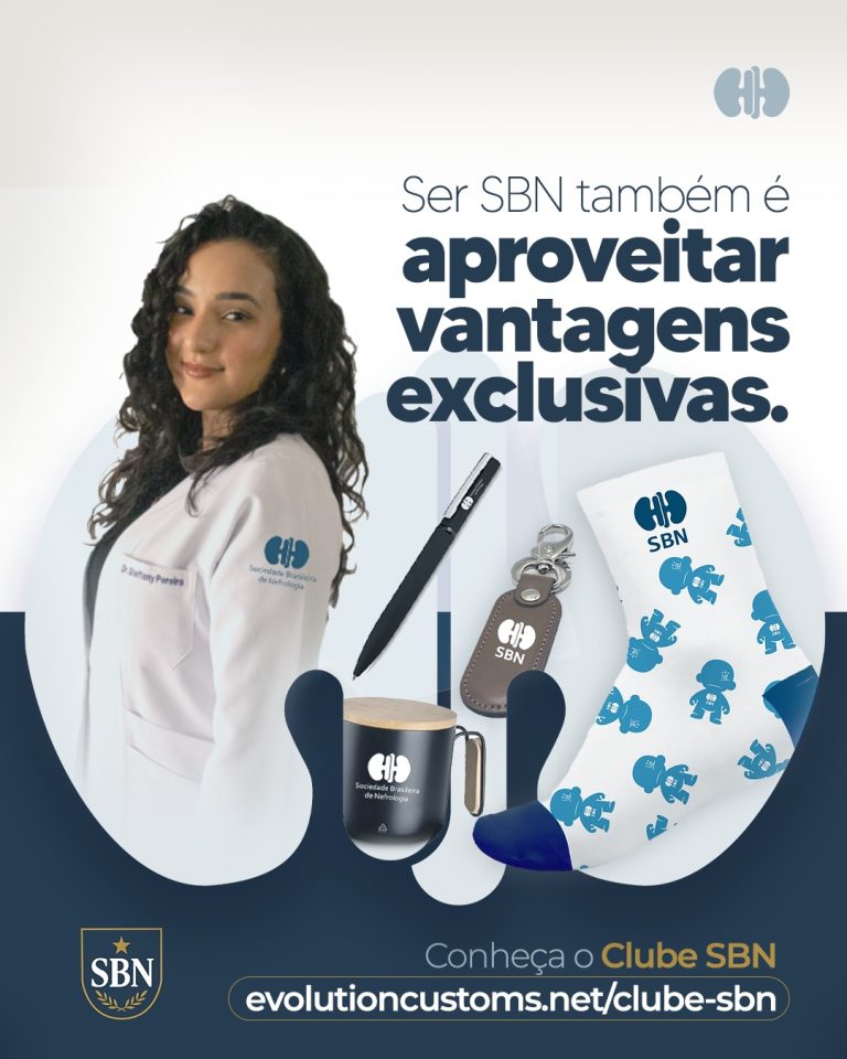 Clube SBN: produtos exclusivos para quem tem orgulho de fazer parte da nefrologia brasileira