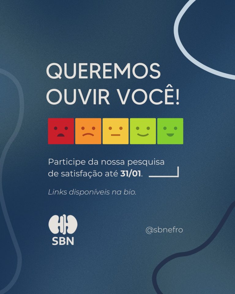SBN quer ouvir você: participe das pesquisas e ajude a fortalecer a nefrologia brasileira
