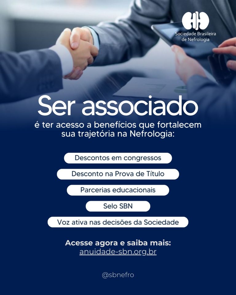 Anuidade SBN 2026 reforça o fortalecimento da Nefrologia e valoriza a atuação profissional