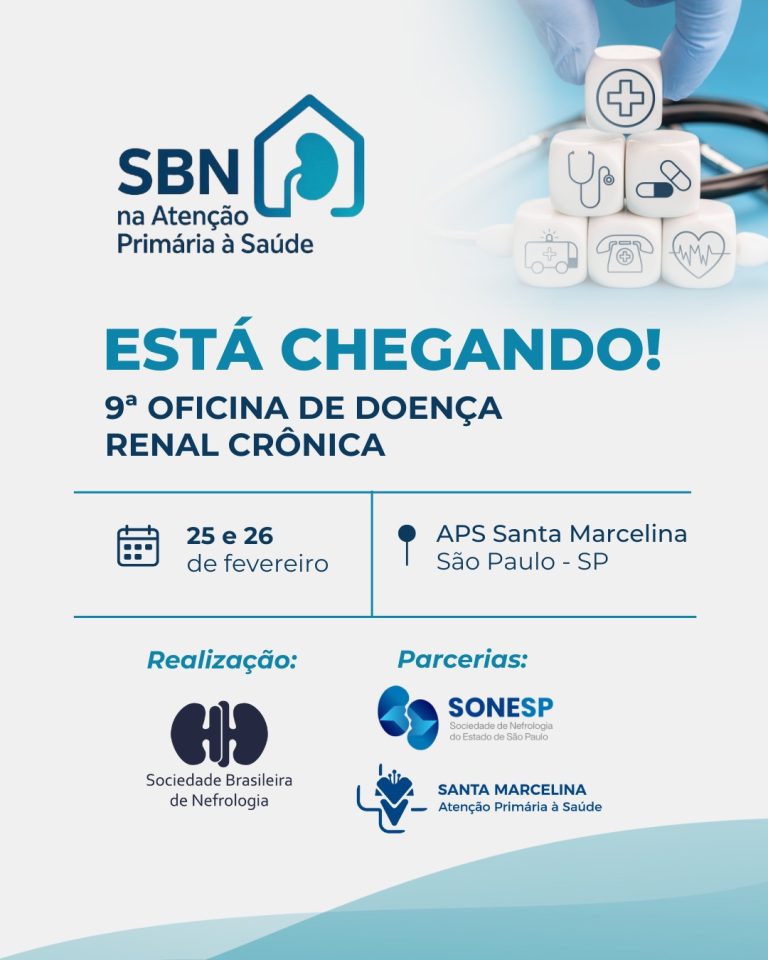 9ª Oficina de Doença Renal Crônica da SBN realiza treinamento para médicos da APS em São Paulo