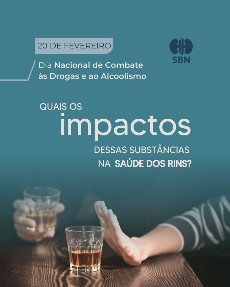 Dia de Combate às Drogas e ao Alcoolismo reforça alerta sobre riscos à saúde renal