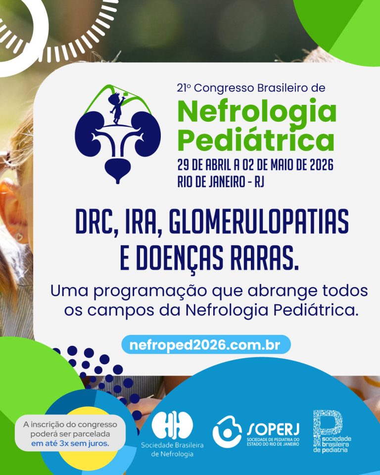 NefroPed 2026 reúne especialistas no RJ em programação que aborda toda a complexidade da Nefrologia Pediátrica