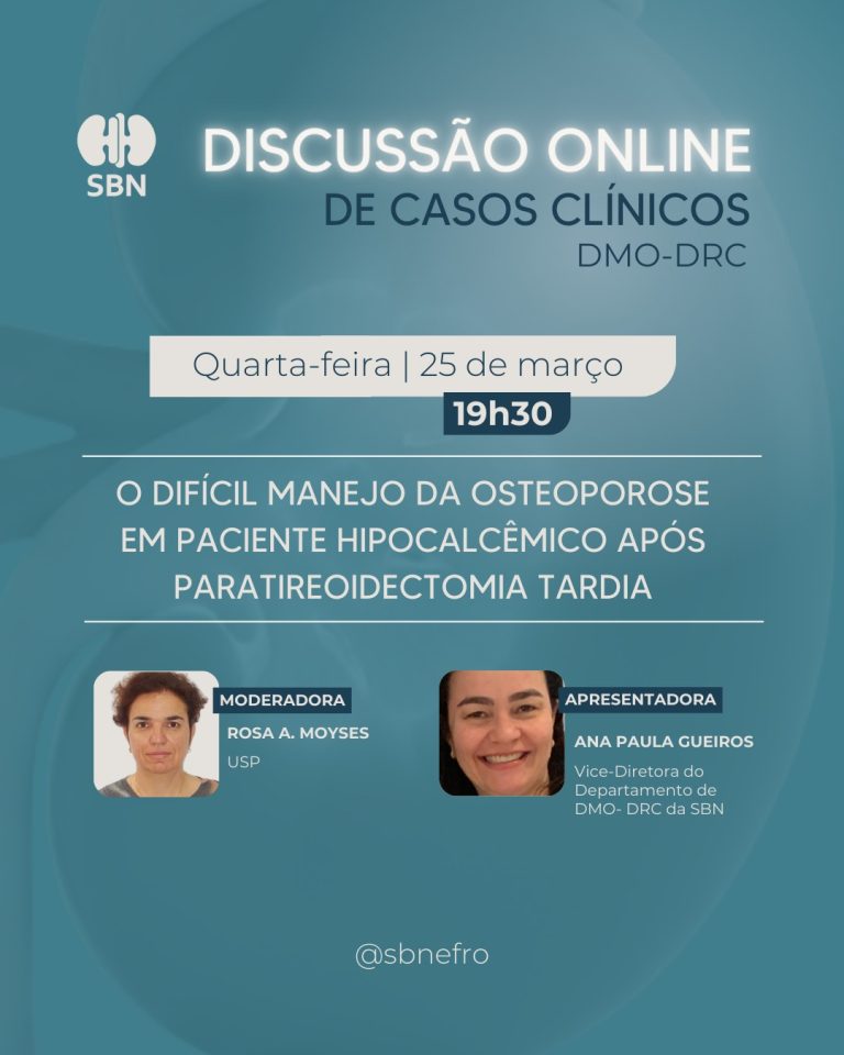 SBN debate manejo da osteoporose após paratireoidectomia tardia em nova edição de Casos Clínicos online